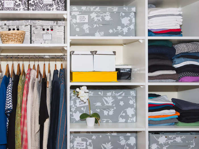 Open storage units can cause visual clutter.