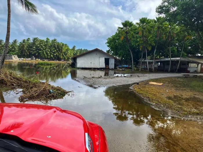 Buildings underwater