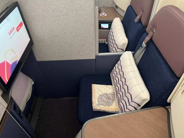 Starting in business class, customers will find full privacy doors, lie-flat beds, and giant TVs.