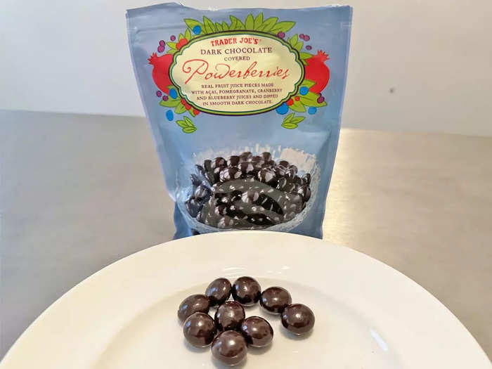 I thought the dark-chocolate-covered powerberries were a little grainy.