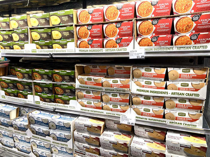 Costco has a great variety of soups to choose from. 