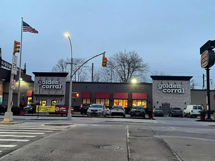 I visited the only Golden Corral in New York City, which is nestled in the Bronx. 