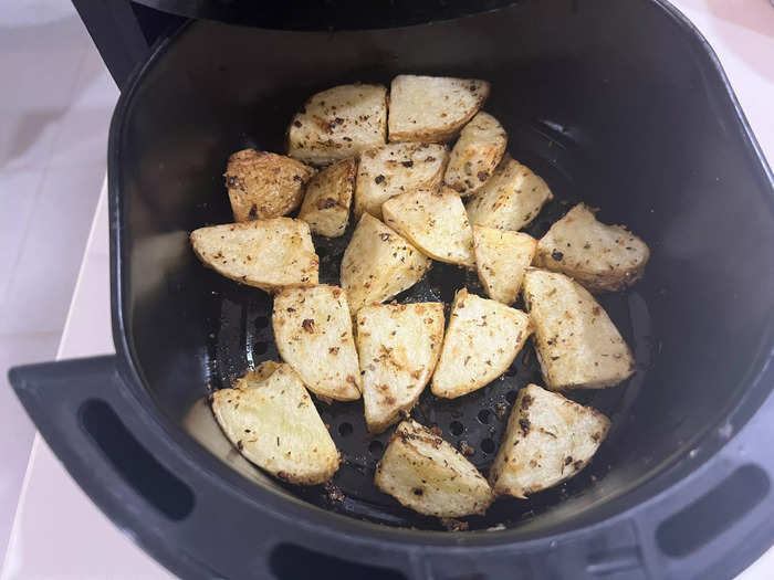 The air-fried potatoes weren