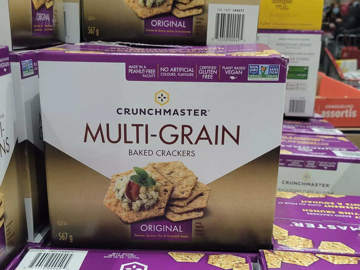 Crunchmaster multigrain crackers are a perfect snack.