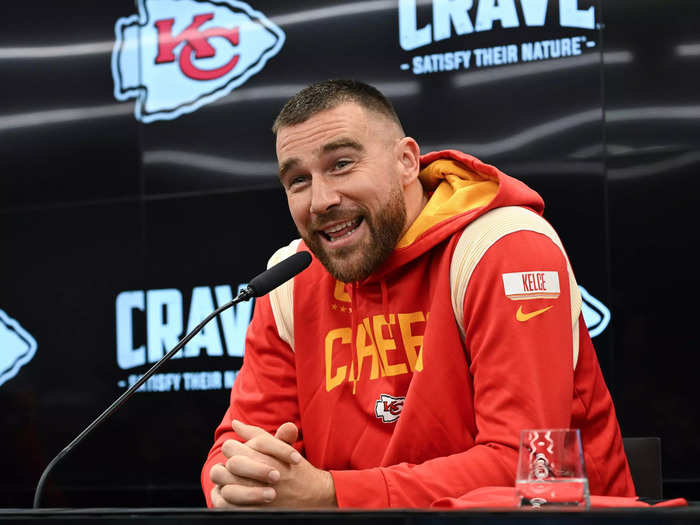 November 3, 2023: Kelce responded with a smile when asked if he