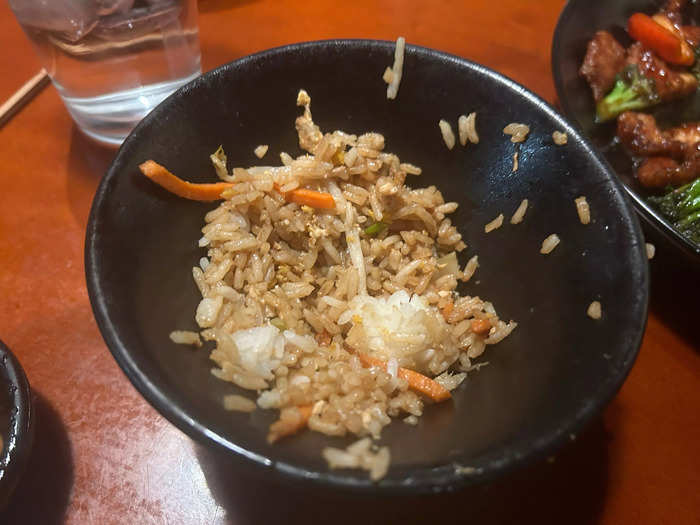 My fried rice from P.F. Chang’s wasn’t cooked the way I like it.
