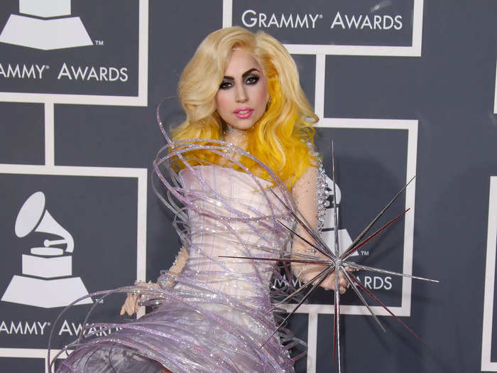 Lady Gaga won her first two Grammys in 2010.