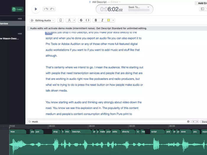 Descript is a go-to editing tool for podcasters  