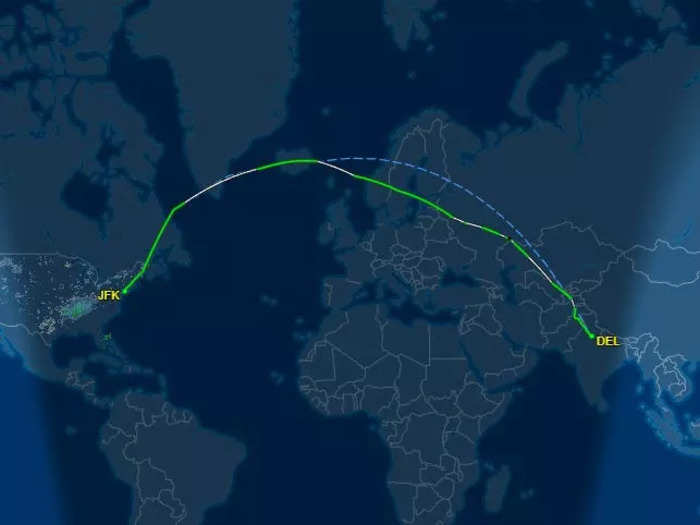 The Boeing 777 plane finally landed after 13 hours in the sky — which, I should note, included flying over Russia.
