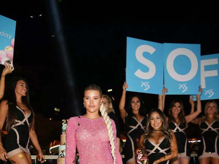 In 2019, she went all out for her 21st birthday in Las Vegas in a sparkly pink jumpsuit. 