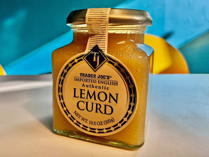 The lemon curd is imported from England. 