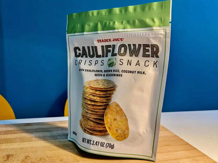 Cauliflower crisps are excellent with creamy dips.