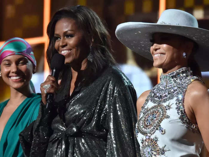 Having won a spoken-word Grammy in 2020, Michelle Obama could tie Grammy wins with her husband this year.