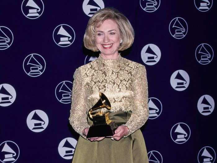 Hillary Clinton attended the Grammys in 1997 to accept her award for best spoken-word album.