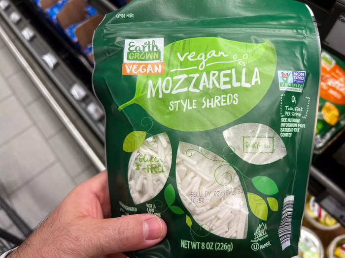 Aldi offers a variety of dairy-free options, like Earth Grown Vegan