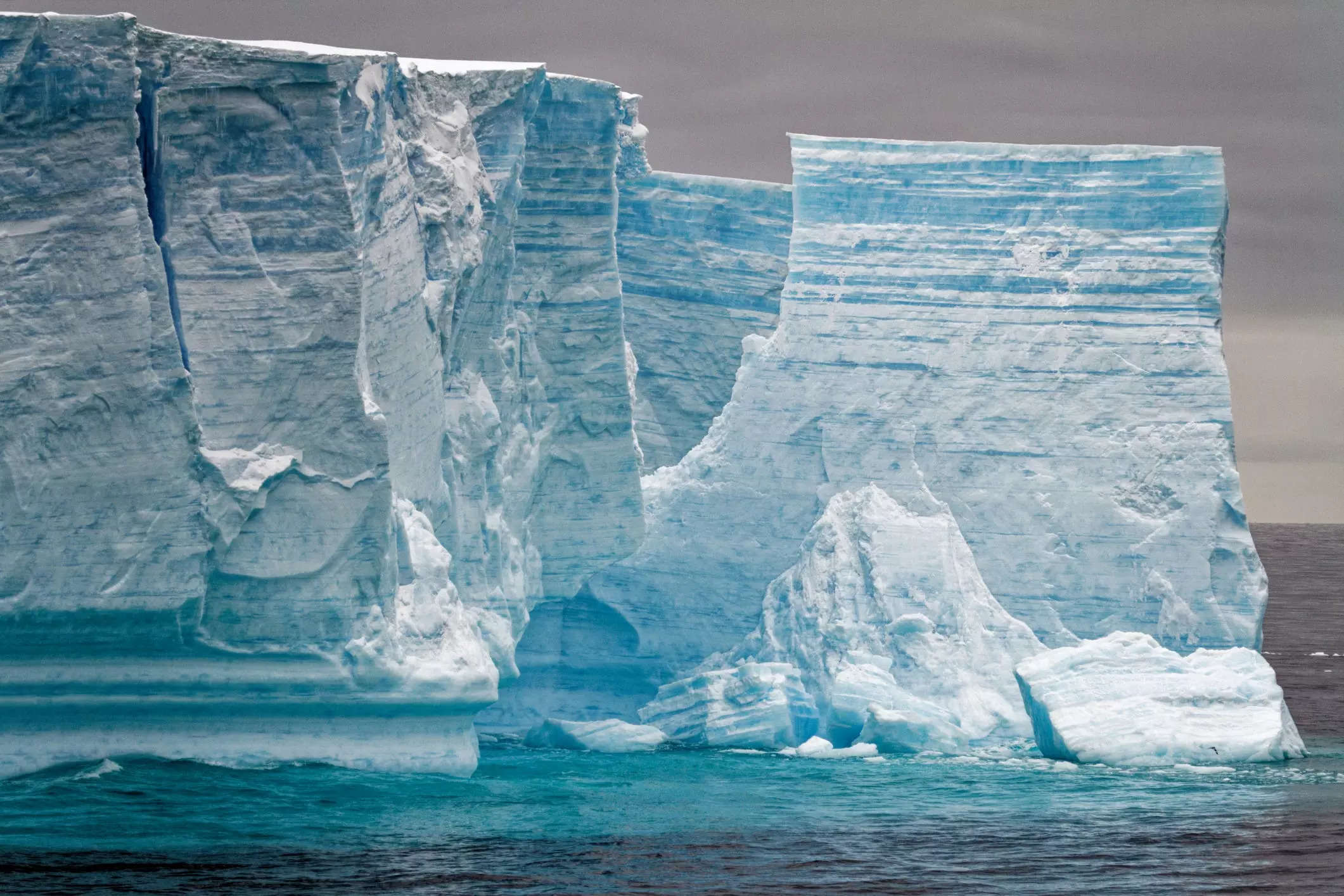 A floating iceberg in Antarctica.