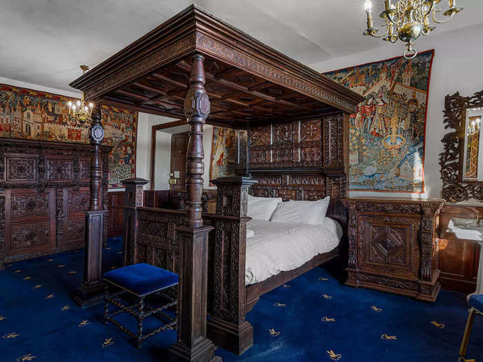 Some of the bedrooms have centuries-old furniture that would be included in the sale.