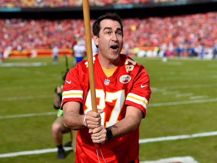 Rob Riggle has been spotted at many Chiefs games over the years.