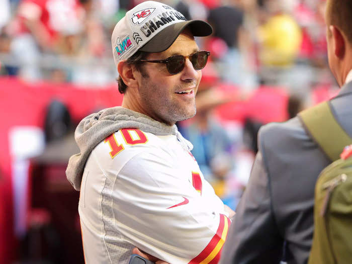 Paul Rudd was in-person to watch the Kansas City Chiefs win the 2022 AFC Championship game and the 2023 Super Bowl.
