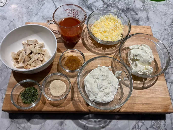 Pat Neely’s Buffalo-chicken dip seemed easy enough.