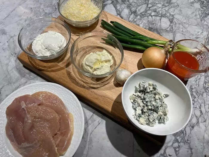 Yearwood’s dip called for several fresh ingredients.