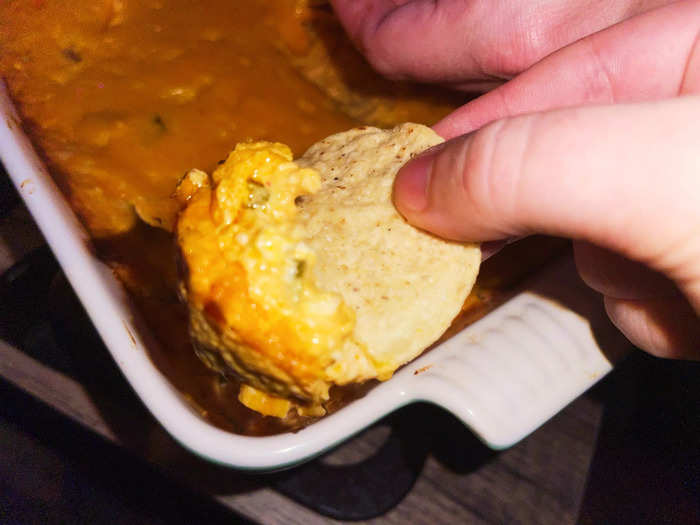 The edges of the dip were caramelized and super creamy.