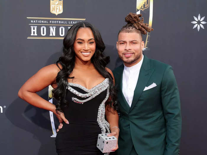 Sydni Paige Russell and Tyrann Mathieu were one of the most fashionable couples on the red carpet.
