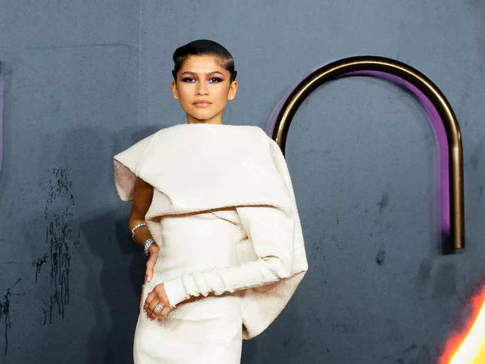 For a "Dune" red carpet in London around that time, Zendaya wore a futuristic gown.