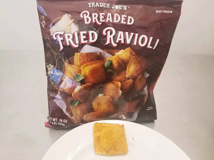 The breaded fried ravioli was tasty.