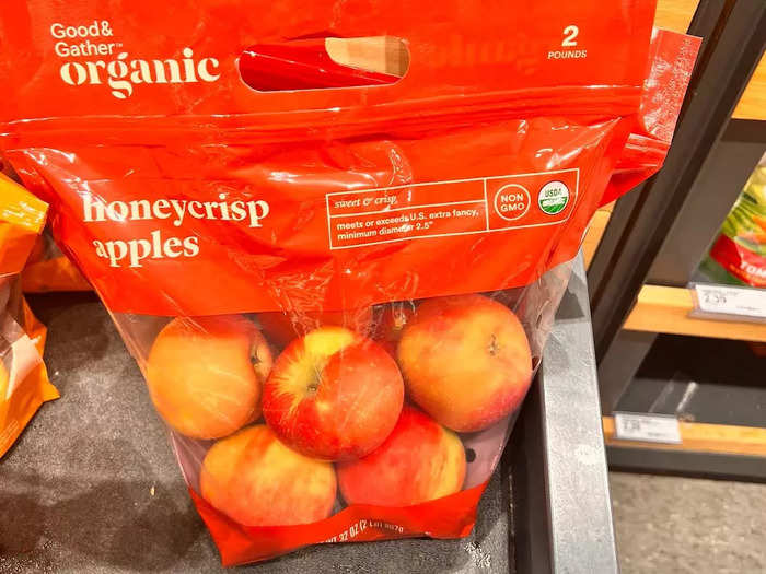 Bulk bags of Honeycrisp apples come in handy. 