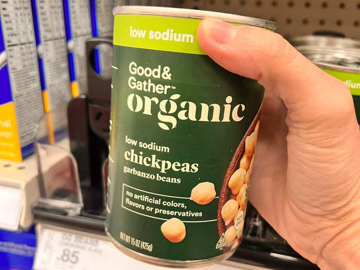 I always have a can of Good & Gather organic chickpeas.