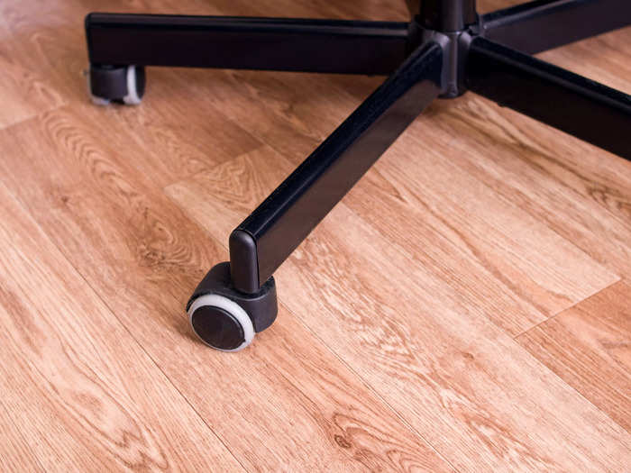 Desk chairs with plastic wheels can damage your floors.