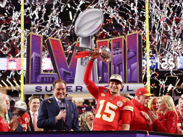 Mahomes was named Super Bowl MVP for the third time in his career.