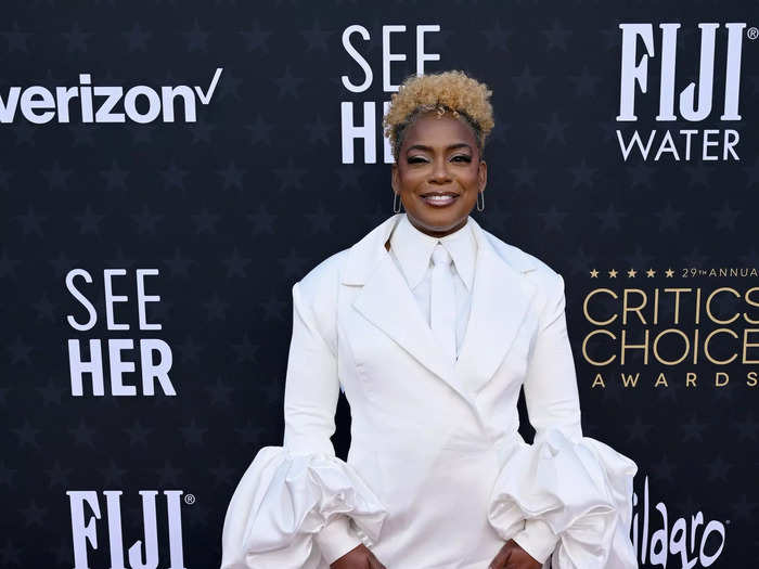 Aunjanue Ellis-Taylor embraced the suit dress trend at the Critics Choice Awards.