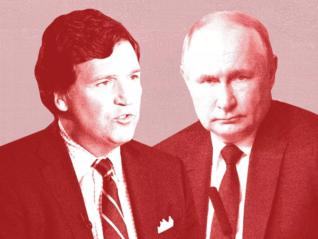 Tucker Carlson and Vladimir Putin