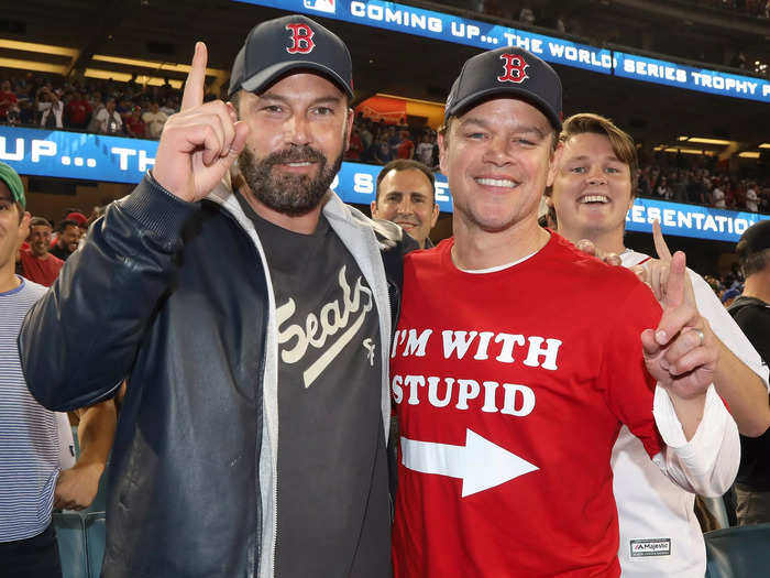 October 2018: The friends, plus Kimmel, were photographed at the World Series.