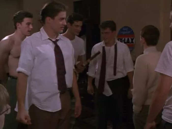 September 1992: They had their first legitimate movie roles together in "School Ties."