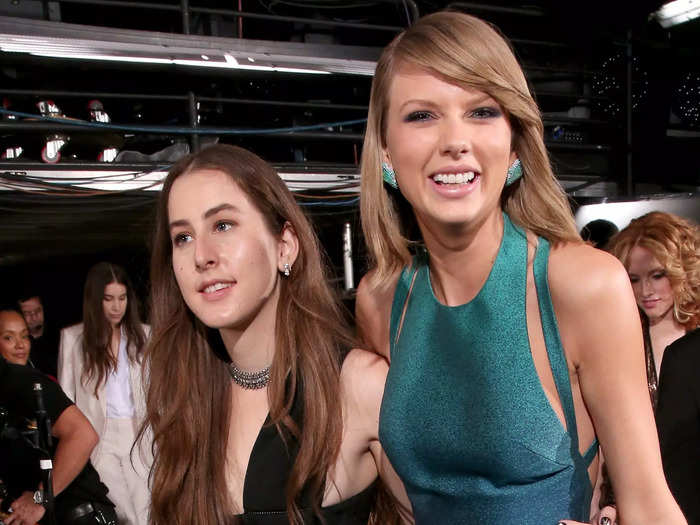 Swift "met" the band HAIM on Twitter and eventually started vacationing with them.