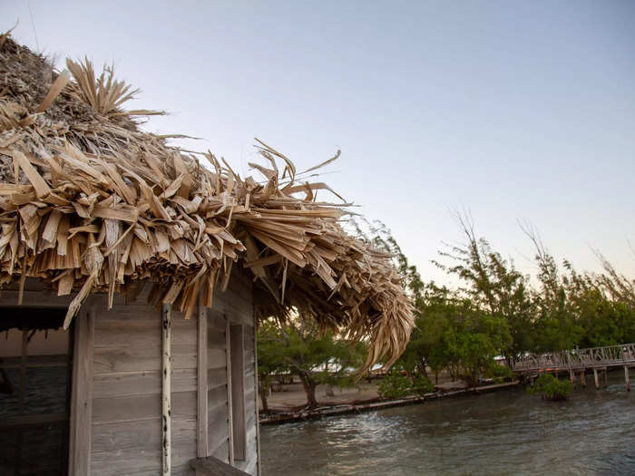 Between the breeze blowing through the thatched roof and the ocean below, it was like we were immersed in our own little sound machine.