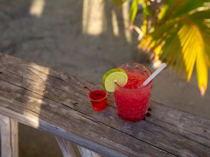 With watermelon juice in hand, we were given a short tour of the island and handed a key to our overwater bungalow. 