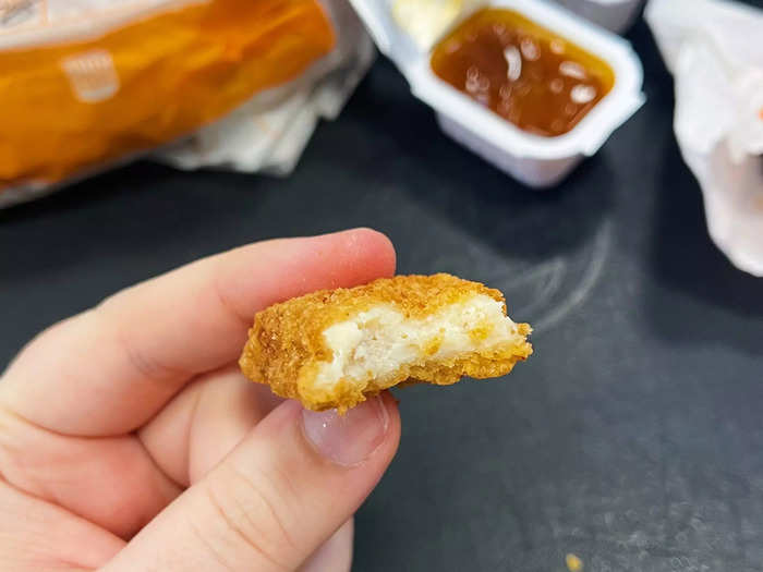 We compared the chicken nuggets at both locations.