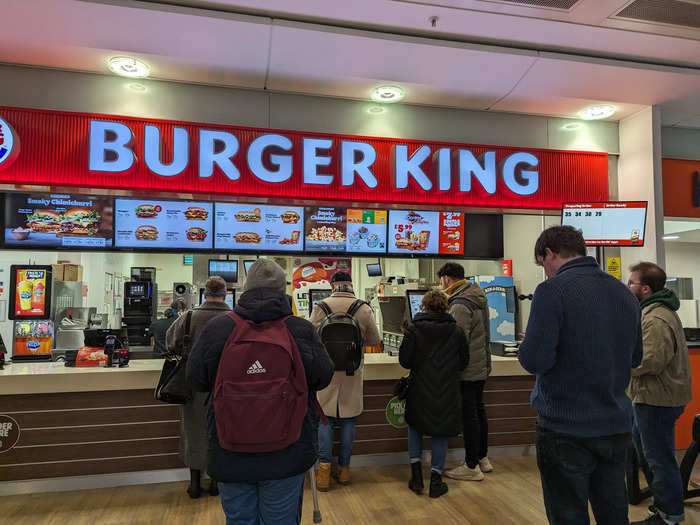 Meanwhile, Mikhaila visited Burger King in a Glasgow shopping mall during the weekday lunchtime rush.