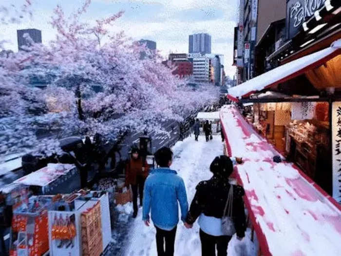 A scene of a snowy street in Tokyo showed off the impressive tech.