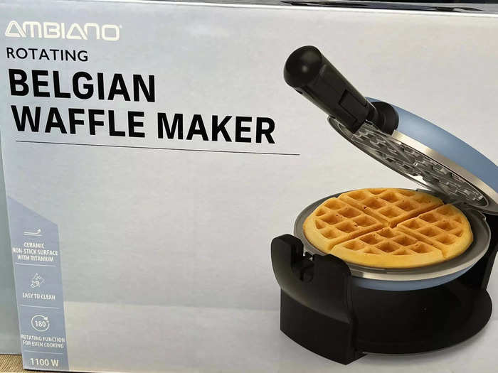 No family breakfast would be complete without the Ambiano rotating Belgian waffle maker. 