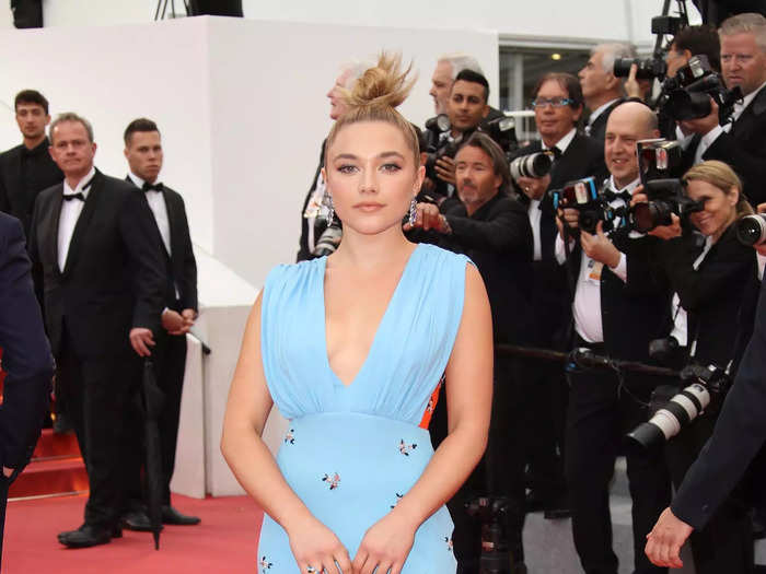 Pugh stunned in a Schiaparelli dress for the 2019 Cannes Film Festival.