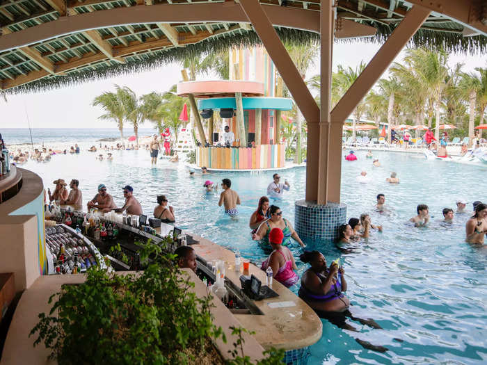 Travelers will know no peace and quiet at Hideaway Pool, the defacto party hub