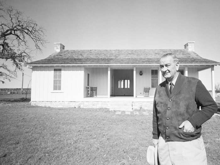 In 1908, Lyndon B. Johnson was born in a ranch-style home in Johnson City, Texas.