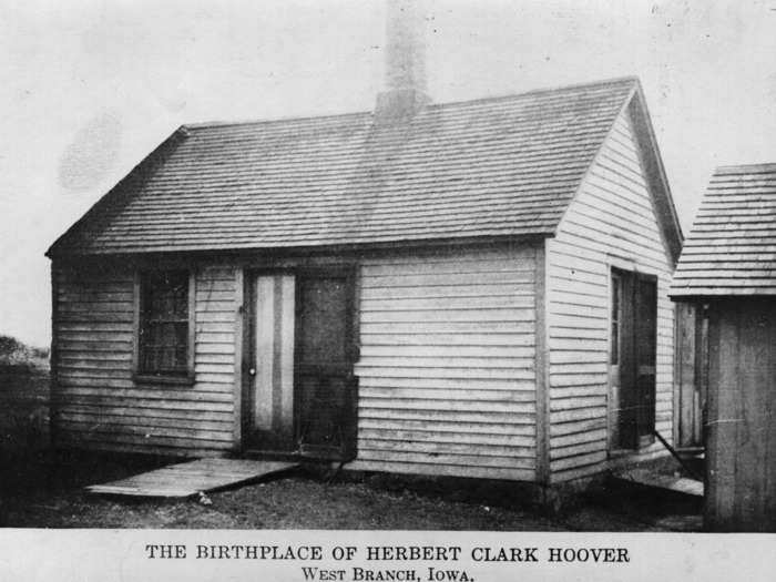 Herbert Hoover spent the first three years of his life in this two-bedroom cottage in West Branch, Iowa.