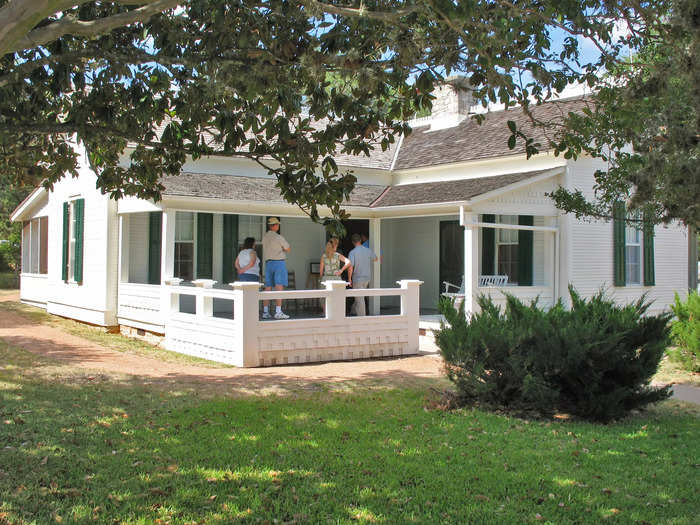 Lyndon B. Johnson hired an architect to reconstruct his childhood home in Johnson City, Texas.