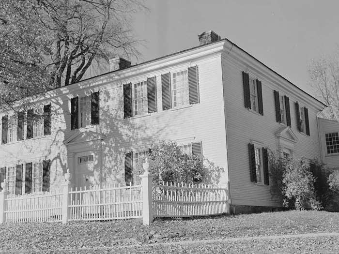 Franklin Pierce lived in a two-story home near Hillsborough, New Hampshire, until he married his wife, Jane, in 1834.